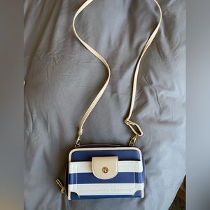 Spartina 449 Crossbody Multi Phone Bag - Navy Stripe